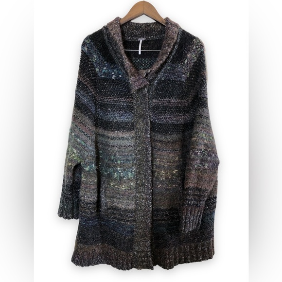 Free People Mohair Sweater Cardigan Women’s Large - Picture 4 of 11